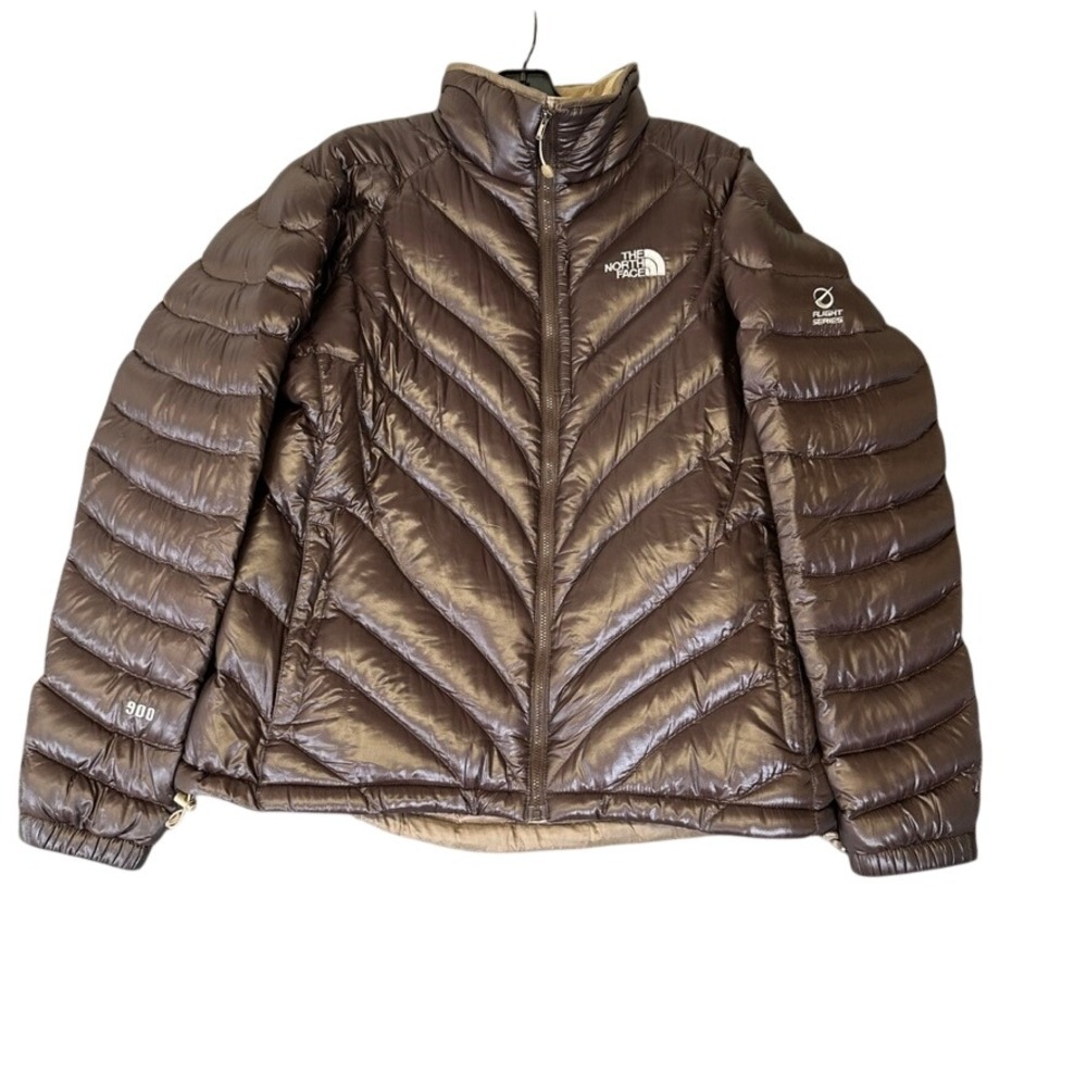 The North Face Flight Series 900 Fill Down Puffer Jacket Brown Womens Large